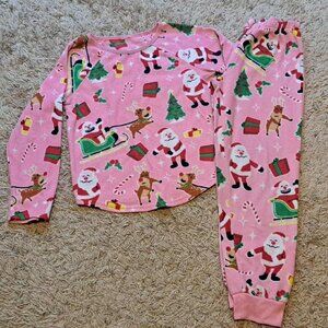 The Children's Place pink fleece Christmas pajamas